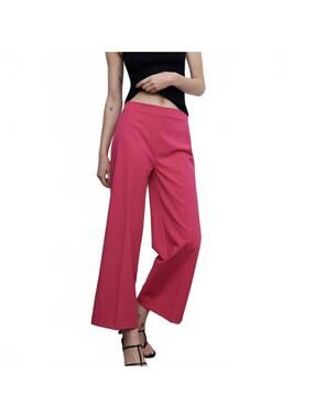 Mango Ankle Straight Leg Culotte Trouser Pants NWT Pink Size 8 (EUR 40)